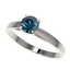 0.73 CTW Certified Intense Blue SI Diamond Solitaire