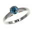 0.73 CTW Certified Intense Blue SI Diamond Solitaire - 2