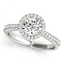 1.4 CTW Certified VS/SI Diamond Solitaire Halo Ring 14K - 2