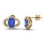 3.50 CTW Tanzanite & Micro Pave VS/SI Diamond Earrings - 2