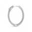 3.65 CTW Diamond VS/SI Certified 40 Mm Hoop Earrings - 3