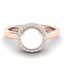 0.25 CTW Micro Pave Halo VS/SI Diamond & Pearl Ring 14K