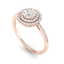 1 CTW Micro Pave VS/SI Diamond Solitaire Ring Halo 14K