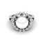 0.83 Ct Micro Pave VS/SI Diamond & White Pearl Halo