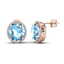 25 CTW Sky Blue Topaz & Micro VS/SI Diamond Halo - 2