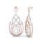 3.50 CTW Micro Pave Designer VS/SI Diamond Earrings 14K - 2