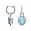 6 CTW Aquamarine & Micro Pave Halo VS/SI Diamond - 2