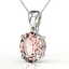 2.75 CTW Morganite Designer Inspired Solitaire Necklace