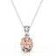 2.75 CTW Morganite Designer Inspired Solitaire Necklace - 2