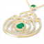 3.20 CTW Emerald & Micro Pave VS/SI Diamond Heart