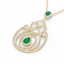 3.20 CTW Emerald & Micro Pave VS/SI Diamond Heart - 2