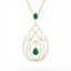 3.20 CTW Emerald & Micro Pave VS/SI Diamond Heart - 3
