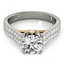 1.61 CTW Certified VS/SI Diamond Pave Ring 14K White &
