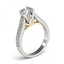 1.61 CTW Certified VS/SI Diamond Pave Ring 14K White & - 3