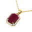 5.50 CTW Ruby And Micro Pave VS/SI Diamond Halo