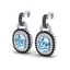 5 CTW Sky Blue Topaz With Black & Micro VS/SI Diamond