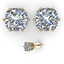 1.0 CTW VS/SI Cushion Cut Diamond Stud Art Deco - 2