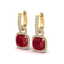 6 CTW Ruby & Micro Pave VS/SI Diamond Earrings 18K