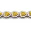 23 CTW Citrine & Micro Pave Bracelet Heart Halo 14K