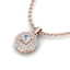 0.60 CTW Micro Pave VS/SI Diamond Designer Necklace 14K - 2