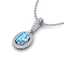 2 CTW Sky Blue Topaz & Micro VS/SI Diamond Necklace - 2