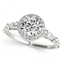 1 CTW Certified VS/SI Diamond Solitaire Halo Ring 14K