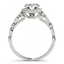 1 CTW Certified VS/SI Diamond Solitaire Halo Ring 14K - 2