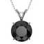2 CTW Fancy Black VS Diamond Solitaire Necklace 10K