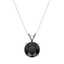 2 CTW Fancy Black VS Diamond Solitaire Necklace 10K - 3