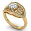1.5 CTW Certified VS/SI Diamond Art Deco Micro Ring 18K - 2