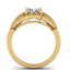 1.5 CTW Certified VS/SI Diamond Art Deco Micro Ring 18K - 3