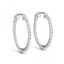 4 CTW Diamond VS/SI Certified 38 Mm Hoop Earrings 14K - 2