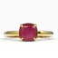 2 CTW Cushion Cut Ruby Designer Solitaire Engagement