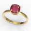 2 CTW Cushion Cut Ruby Designer Solitaire Engagement - 2