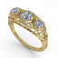 1.00 CTW VS/SI Diamond Art Deco Ring 14K Yellow Gold - 2