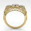 1.00 CTW VS/SI Diamond Art Deco Ring 14K Yellow Gold - 3