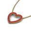 3.50 CTW Red Sapphire Heart Halo Designer Necklace 10K