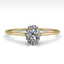 1.0 CTW VS/SI Oval Cut Diamond Art Deco Ring 14K Yellow