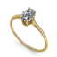 1.0 CTW VS/SI Oval Cut Diamond Art Deco Ring 14K Yellow - 2