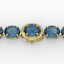 79 CTW London Blue Topaz & Micro VS/SI Diamond Halo
