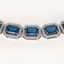 56.69 CTW London Topaz & Diamond Halo Necklace 10K - 2