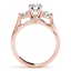 1.25 CTW Certified VS/SI Diamond 3 Stone Ring 14K Rose - 2