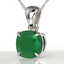 2 Cushion Cut CTW Emerald Designer Solitaire Necklace