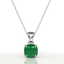 2 Cushion Cut CTW Emerald Designer Solitaire Necklace - 2
