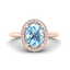 2 CTW Sky Blue Topaz & Micro VS/SI Diamond Ring Halo
