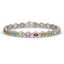 10.04 CTW Multi Color Sapphire & Diamond Halo Bracelet
