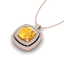 1.77 CTW Citrine & Micro Pave VS/SI Diamond Halo - 2