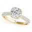 1.5 CTW Certified VS/SI Diamond Solitaire Halo Ring 14K - 2