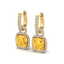 7 CTW Citrine & Micro Pave VS/SI Diamond Earrings 18K