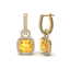 7 CTW Citrine & Micro Pave VS/SI Diamond Earrings 18K - 2